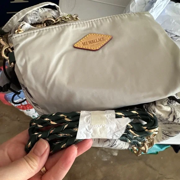 MZ Wallace Green Quilted Crossbody Bag - Picture 7 of 8